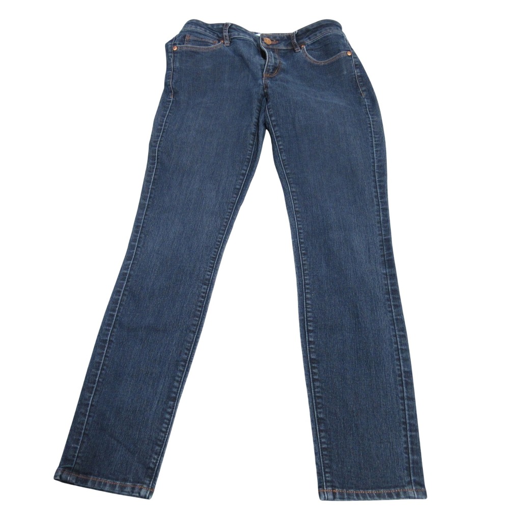 LOFT Curvy Skinny Jeans Womens 26/2 Dark Wash Blue Denim‎ Stretch Mid Rise